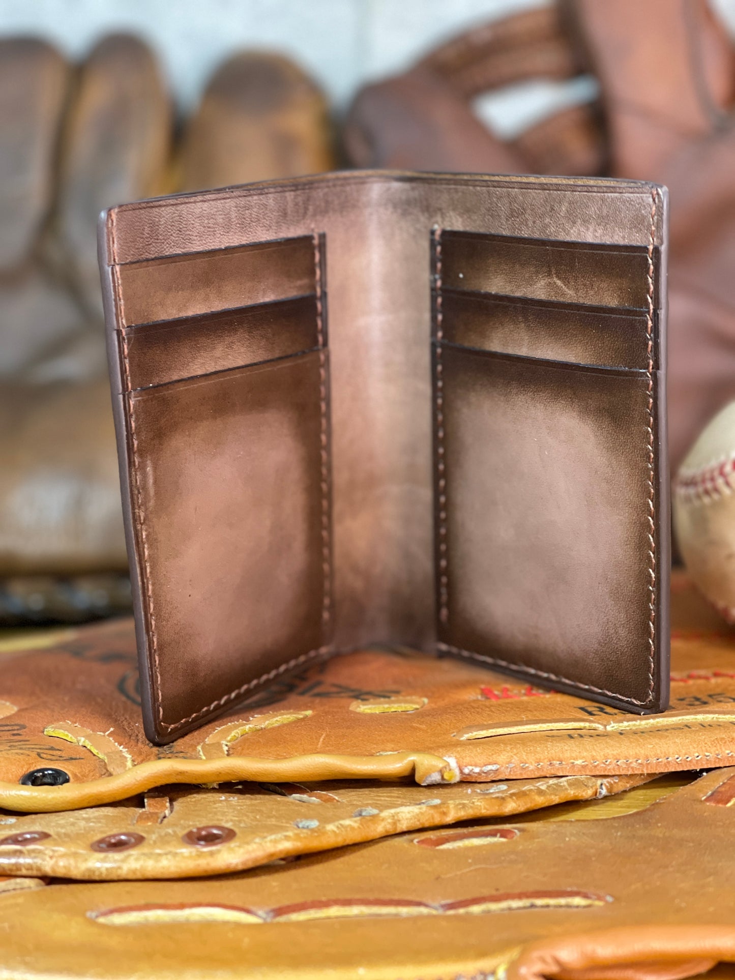 Willie Mays Carved Leather Art Wallet