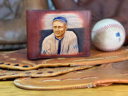 Walter Johnson Carved Leather Art Wallet