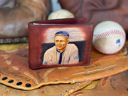 Walter Johnson Carved Leather Art Wallet