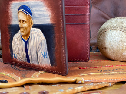 Walter Johnson Carved Leather Art Wallet