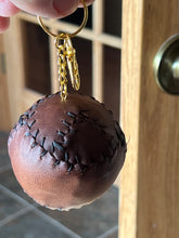 Keychain Civil War Era Style Handstitched Leather Ball
