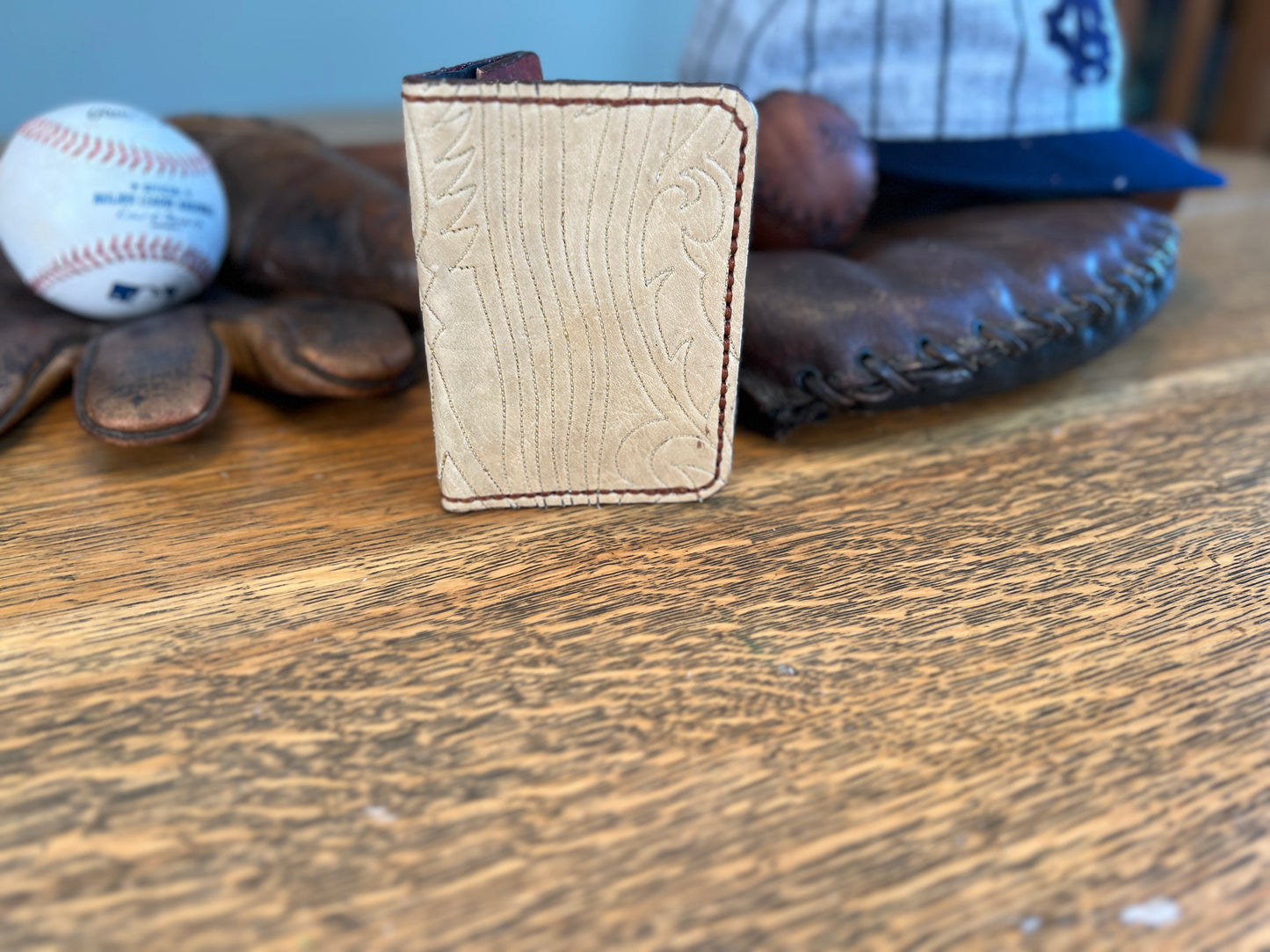 Cowboy Boot Leather Card / Cash Wallet.