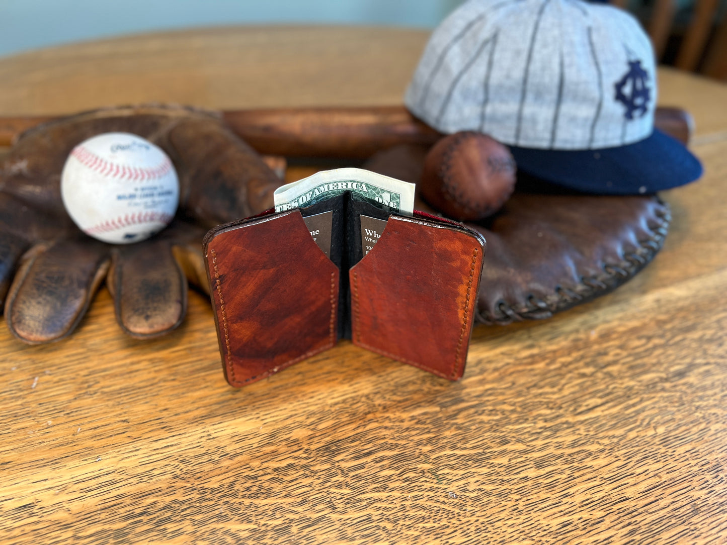 Cowboy Boot Leather Card / Cash Wallet.