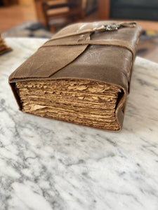 Leather Cover Journal with Vintage Style Medium