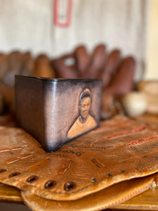 Josh Gibson Carved Leather Art Wallet with C.O.A.