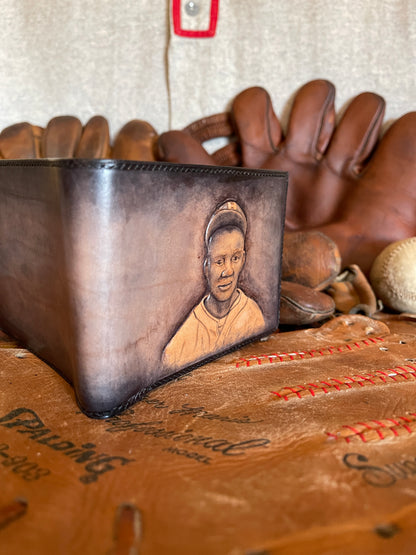 Josh Gibson Carved Leather Art Wallet with C.O.A.