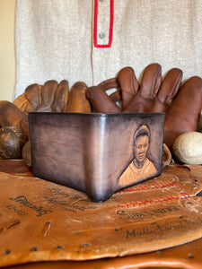 Josh Gibson Carved Leather Art Wallet with C.O.A.