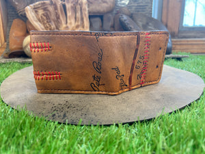 Pete Rose Tri-fold Wallet (minor pocket imperfection as is)