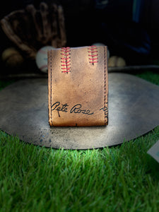 Pete Rose Tri-fold Wallet (minor pocket imperfection as is)