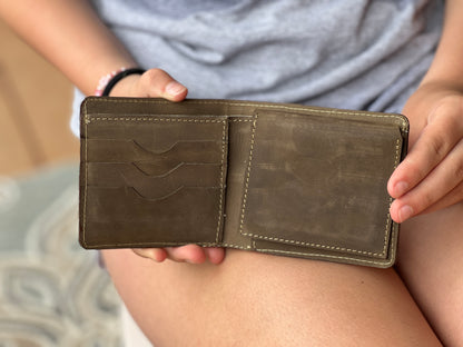 Triple Play Suede Wallet