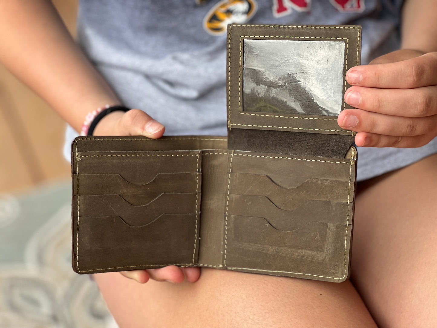 Triple Play Suede Wallet