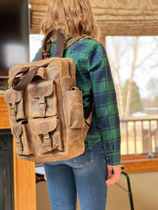 Top Quality Buffalo Leather Back Pack