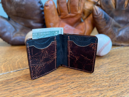 Old Glove Leather Card Holder / Folded Cash