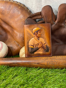 Roberto Clemente Carved Leather Art Wallet
