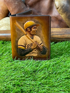 Roberto Clemente Carved Leather Art Wallet