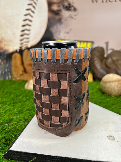 Pocket Coozie  Brown on Brown