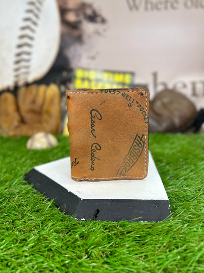 Cesar Cedeno Real Baseball Glove Leather Wallet