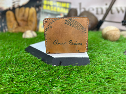 Cesar Cedeno Real Baseball Glove Leather Wallet