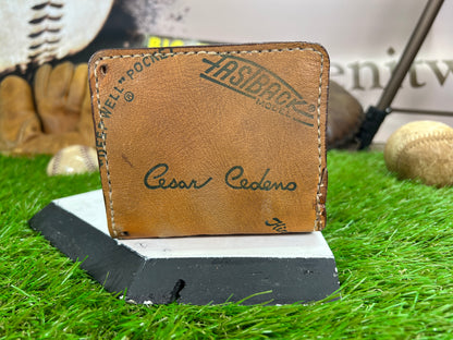 Cesar Cedeno Real Baseball Glove Leather Wallet