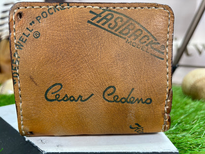 Cesar Cedeno Real Baseball Glove Leather Wallet