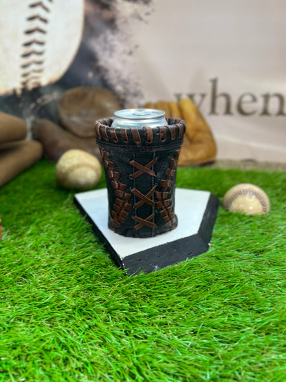 Pocket Coozie Diamond Dark Brown Slim Can 12 oz