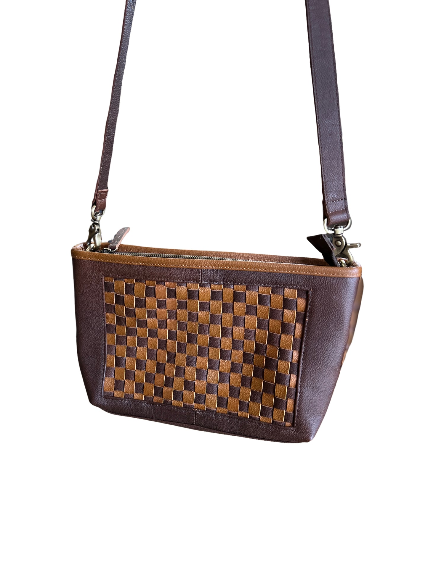 Black and Brown Checkered Purse - Texas Rangers