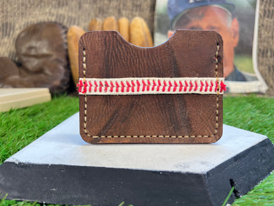 Baseball Leather and Stitches Money Clip / Card Holder