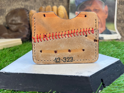 Baseball Leather and Stitches Money Clip / Card Holder