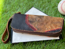 Vintage Baseball Glove Leather Wristlet