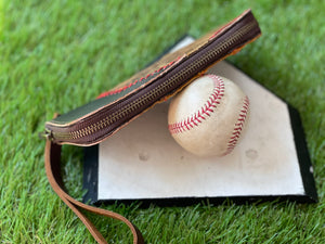 Vintage Baseball Glove Leather Wristlet